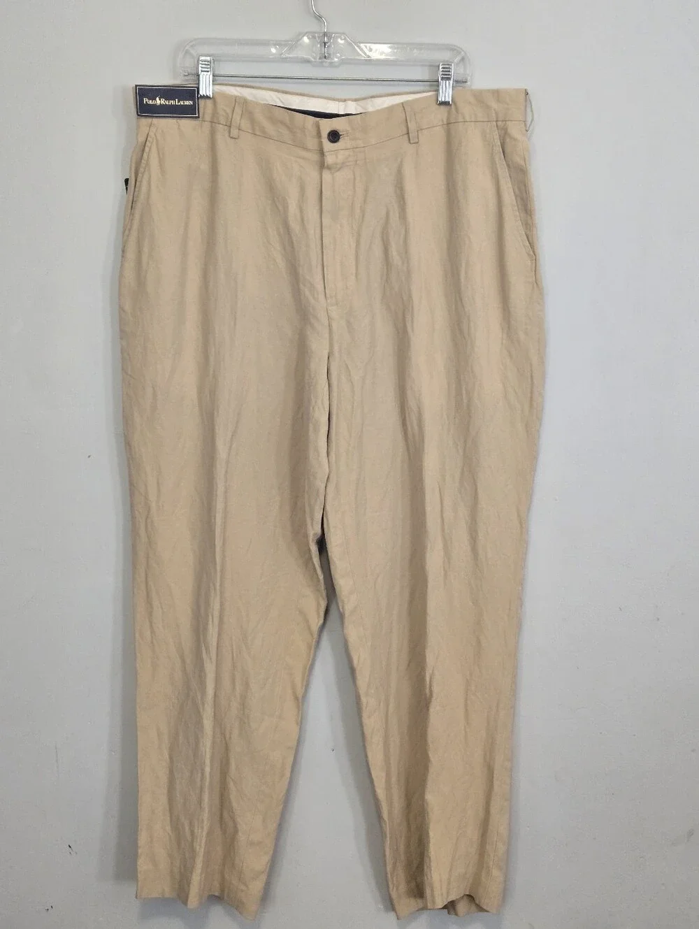 Polo Ralph Lauren Men's Linen/Silk Blend Pants 38/30 NWT Beige Lightweight